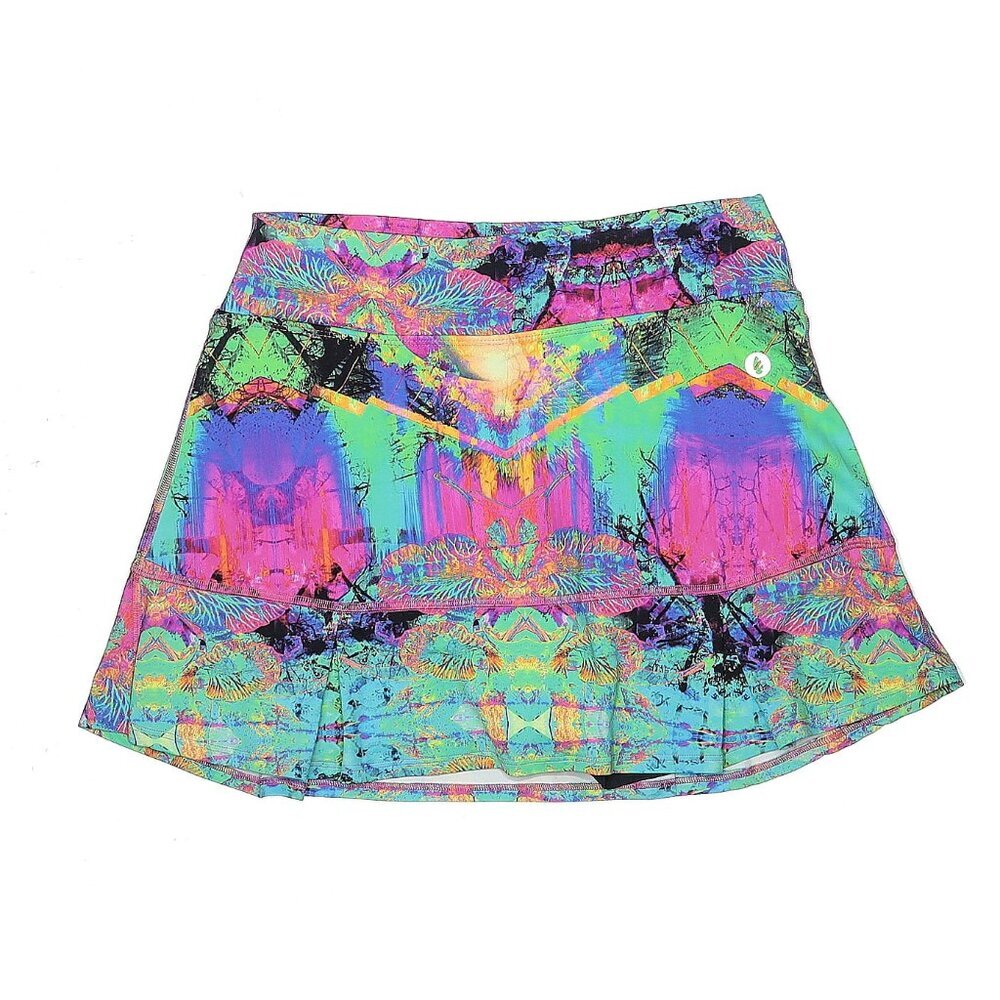 Dona jo JoJo tennis Skirt 2.0 Surreal pink green black shorts Sz 2 m/l EUC